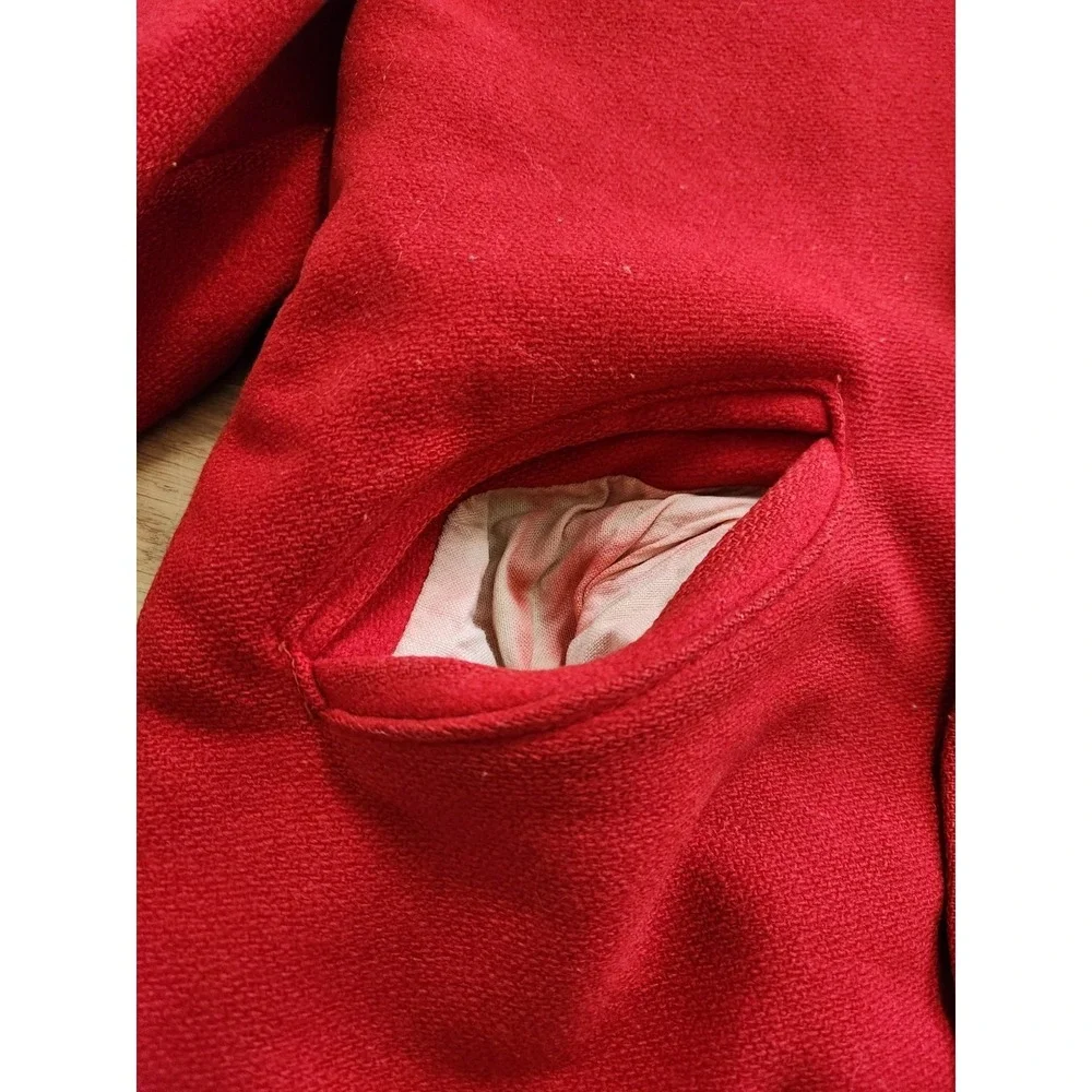 Vtg‎ DeLong Lettermans Varsity Jacket Red/White Size 36 Wool 1950s Jock Preppy